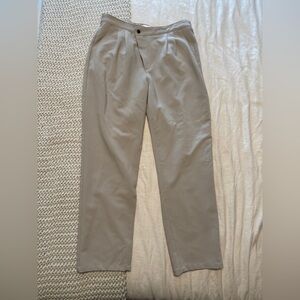 Abercrombie & Fitch Crossover Waist Straight Dad Pants – Women’s L, Beige